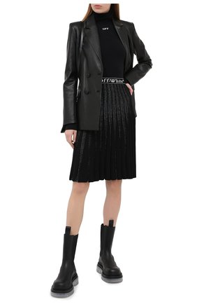 Женская юбка OFF-WHITE черного цвета по цене 82950 руб., арт. 0WHL009E20KNI0011001 | Фото 2 Женская юбка OFF-WHITE черного цвета, арт. 0WHL009E20KNI0011001 | Фото 2