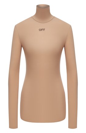 Женская водолазка OFF-WHITE бежевого цвета по цене 24450 руб., арт. 0WAD122E20FAB0013110 | Фото 1 Женская водолазка OFF-WHITE бежевого цвета, арт. 0WAD122E20FAB0013110 | Фото 1