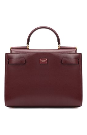 Женская сумка sicily 62 small DOLCE & GABBANA бордового цвета, арт. BB6625/AW662 | Фото 1 (Материал: Натуральная кожа; Ремень/цепочка: На ремешке; Размер: small; Сумки-технические: Сумки top-handle)