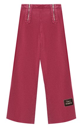 Детские хлопковые брюки GUCCI розового цвета по цене 31400 руб., арт. 621815/XDBDH | Фото 1 Детские хлопковые брюки GUCCI розового цвета, арт. 621815/XDBDH | Фото 1
