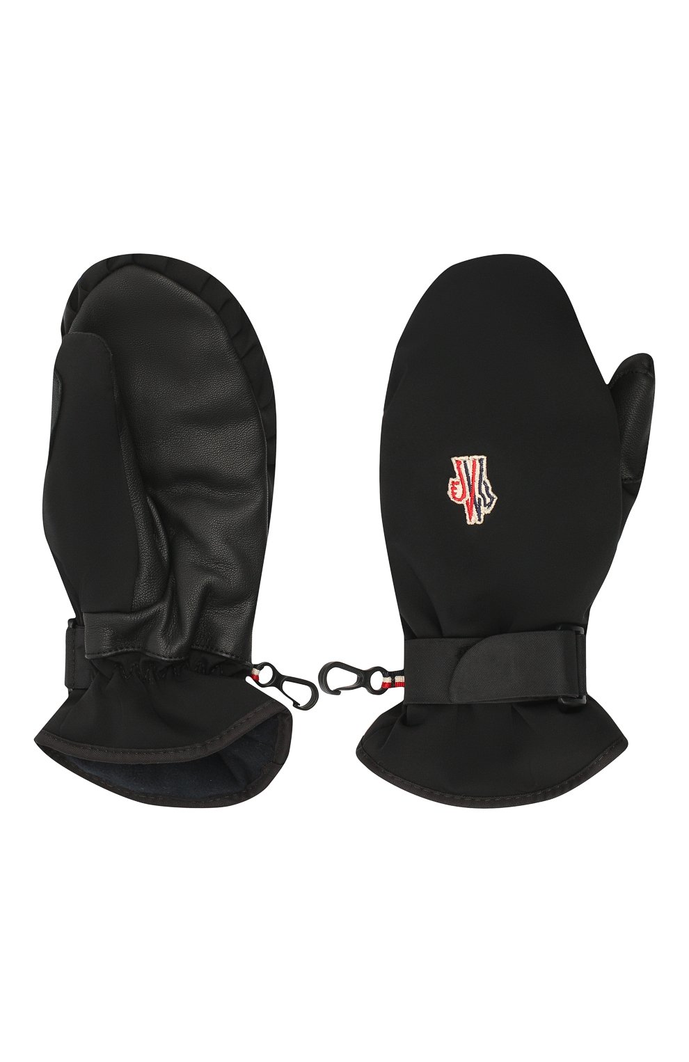 Детские варежки MONCLER черного цвета по цене 16000 руб., арт. F2-954-3A700-00-53066 | Фото 2 Детские варежки MONCLER черного цвета, арт. F2-954-3A700-00-53066 | Фото 2