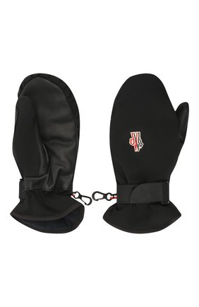 Детские варежки MONCLER черного цвета по цене 16000 руб., арт. F2-954-3A700-00-53066 | Фото 2 Детские варежки MONCLER черного цвета, арт. F2-954-3A700-00-53066 | Фото 2