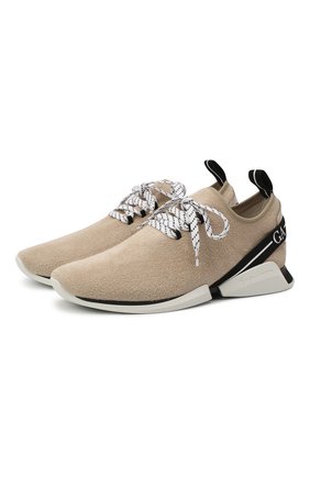 Женские текстильные кроссовки GIORGIO ARMANI бежевого цвета по цене 62900 руб., арт. X1X020/XM574 | Фото 1 Женские текстильные кроссовки GIORGIO ARMANI бежевого цвета, арт. X1X020/XM574 | Фото 1