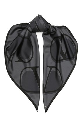 Женский шелковый платок valentino garavani VALENTINO черного цвета по цене 34200 руб., арт. UW0EI114/HLN | Фото 1 Женский шелковый платок valentino garavani VALENTINO черного цвета, арт. UW0EI114/HLN | Фото 1