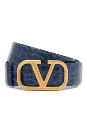 Женский кожаный ремень valentino garavani VALENTINO синего цвета по цене 89950 руб., арт. UW2T0S11/QRL/AMIS | Фото 1 Женский кожаный ремень valentino garavani VALENTINO синего цвета, арт. UW2T0S11/QRL/AMIS | Фото 1