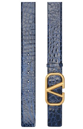 Женский кожаный ремень valentino garavani VALENTINO синего цвета по цене 89950 руб., арт. UW2T0S11/QRL/AMIS | Фото 2 Женский кожаный ремень valentino garavani VALENTINO синего цвета, арт. UW2T0S11/QRL/AMIS | Фото 2