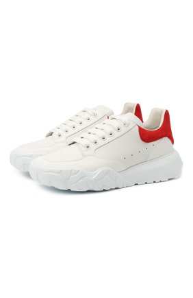 Женские кожаные кроссовки court trainer ALEXANDER MCQUEEN красного цвета по цене 36400 руб., арт. 633915/WHZ96 | Фото 1 Женские кожаные кроссовки court trainer ALEXANDER MCQUEEN красного цвета, арт. 633915/WHZ96 | Фото 1