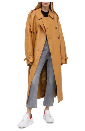 Женские кожаные кроссовки court trainer ALEXANDER MCQUEEN красного цвета по цене 36400 руб., арт. 633915/WHZ96 | Фото 2 Женские кожаные кроссовки court trainer ALEXANDER MCQUEEN красного цвета, арт. 633915/WHZ96 | Фото 2