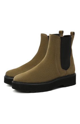 Женские комбинированные ботинки TOD’S хаки цвета по цене 56400 руб., арт. XXW80C0DR70RE0 | Фото 1 Женские комбинированные ботинки TOD’S хаки цвета, арт. XXW80C0DR70RE0 | Фото 1