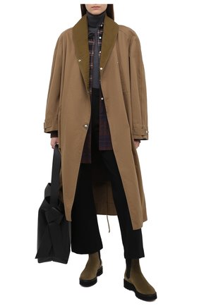 Женские комбинированные ботинки TOD’S хаки цвета по цене 56400 руб., арт. XXW80C0DR70RE0 | Фото 2 Женские комбинированные ботинки TOD’S хаки цвета, арт. XXW80C0DR70RE0 | Фото 2