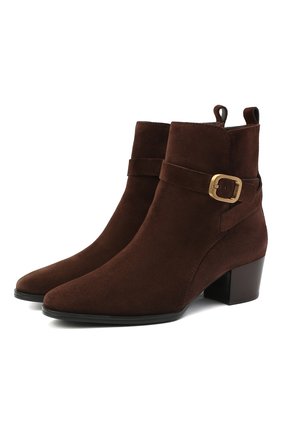 Женские замшевые ботильоны TOD’S темно-коричневого цвета по цене 56400 руб., арт. XXW0XC0DU20RE0 | Фото 1 Женские замшевые ботильоны TOD’S темно-коричневого цвета, арт. XXW0XC0DU20RE0 | Фото 1