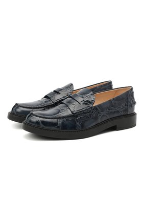 Женские кожаные лоферы TOD’S синего цвета по цене 39950 руб., арт. XXW59C0DD40XLX | Фото 1 Женские кожаные лоферы TOD’S синего цвета, арт. XXW59C0DD40XLX | Фото 1