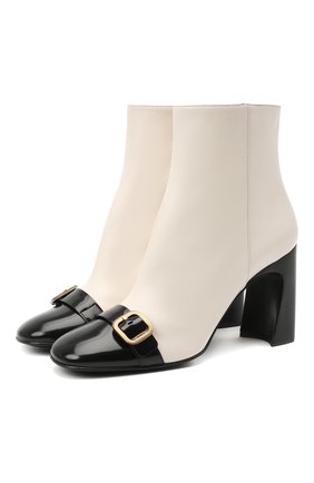 Женские кожаные ботильоны TOD’S черно-белого цвета по цене 71500 руб., арт. XXW83C0DE400NX | Фото 1 Женские кожаные ботильоны TOD’S черно-белого цвета, арт. XXW83C0DE400NX | Фото 1