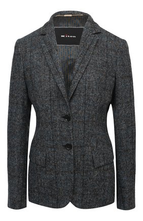 Женский шерстяной жакет KITON синего цвета по цене 327500 руб., арт. D50529K05T31 | Фото 1 Женский шерстяной жакет KITON синего цвета, арт. D50529K05T31 | Фото 1