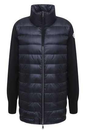 Женская пуховая куртка MONCLER темно-синего цвета по цене 71200 руб., арт. F2-093-9B512-00-A9018 | Фото 1 Женская пуховая куртка MONCLER темно-синего цвета, арт. F2-093-9B512-00-A9018 | Фото 1