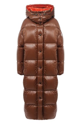 Женский пуховик MONCLER коричневого цвета по цене 145900 руб., арт. F2-093-1D531-00-C0067 | Фото 1 Женский пуховик MONCLER коричневого цвета, арт. F2-093-1D531-00-C0067 | Фото 1