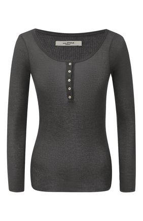 Женская хлопковый лонгслив ISABEL MARANT ETOILE темно-серого цвета по цене 15450 руб., арт. TS0769-20A062E/LAMYLIC | Фото 1 Женская хлопковый лонгслив ISABEL MARANT ETOILE темно-серого цвета, арт. TS0769-20A062E/LAMYLIC | Фото 1