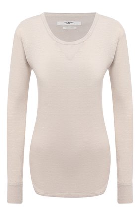Женская льняной лонгслив ISABEL MARANT ETOILE бежевого цвета по цене 17850 руб., арт. TS0190-20A057E/GRIFIN | Фото 1 Женская льняной лонгслив ISABEL MARANT ETOILE бежевого цвета, арт. TS0190-20A057E/GRIFIN | Фото 1