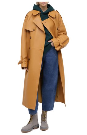 Женские кожаные ботинки VETEMENTS серого цвета по цене 87050 руб., арт. UAH21B0240 2453/W | Фото 2 Женские кожаные ботинки VETEMENTS серого цвета, арт. UAH21B0240 2453/W | Фото 2