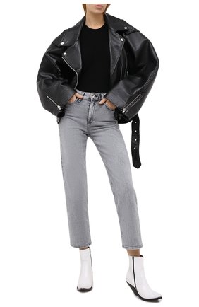 Женские кожаные ботильоны VETEMENTS белого цвета по цене 89950 руб., арт. WAH21B0226 2467 | Фото 2 Женские кожаные ботильоны VETEMENTS белого цвета, арт. WAH21B0226 2467 | Фото 2