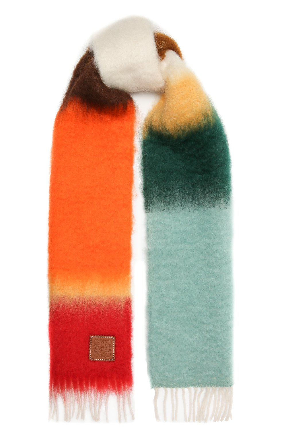 Женский шерстяной шарф LOEWE разноцветного цвета, арт. F810487X15 | Фото 1 (Материал: Текстиль, Шерсть)