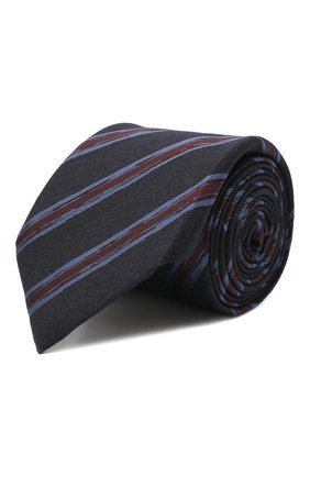 Мужской галстук из шелка и шерсти ERMENEGILDO ZEGNA темно-синего цвета по цене 15200 руб., арт. Z8E34/18H | Фото 1 Мужской галстук из шелка и шерсти ERMENEGILDO ZEGNA темно-синего цвета, арт. Z8E34/18H | Фото 1