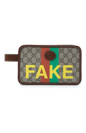 Мужской несессер «fake/not» GUCCI коричневого цвета по цене 44200 руб., арт. 636243/2GCAG | Фото 1 Мужской несессер «fake/not» GUCCI коричневого цвета, арт. 636243/2GCAG | Фото 1