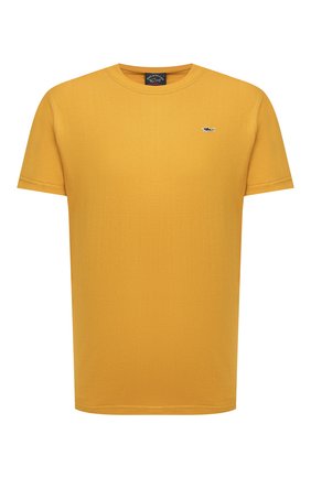 Мужская хлопковая футболка PAUL&SHARK желтого цвета по цене 10400 руб., арт. C0P1092/C00 | Фото 1 Мужская хлопковая футболка PAUL&SHARK желтого цвета, арт. C0P1092/C00 | Фото 1
