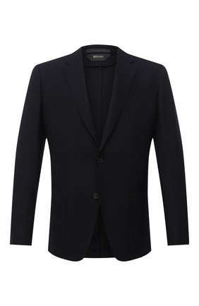 Мужской шерстяной пиджак Z ZEGNA темно-синего цвета по цене 111000 руб., арт. 854719/1X7YG0 | Фото 1 Мужской шерстяной пиджак Z ZEGNA темно-синего цвета, арт. 854719/1X7YG0 | Фото 1