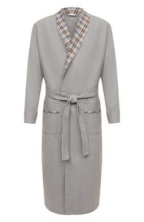 Мужской халат из хлопка и шерсти ZIMMERLI серого цвета по цене 26300 руб., арт. 4600-75143 | Фото 1 Мужской халат из хлопка и шерсти ZIMMERLI серого цвета, арт. 4600-75143 | Фото 1