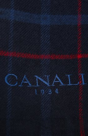 Мужской шерстяной шарф CANALI темно-синего цвета по цене 18850 руб., арт. 06/TF00183 | Фото 2 Мужской шерстяной шарф CANALI темно-синего цвета, арт. 06/TF00183 | Фото 2