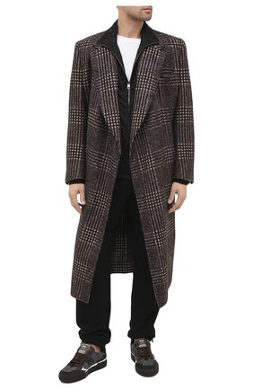 Мужские комбинированные кеды miami DOLCE & GABBANA серого цвета по цене 52200 руб., арт. CS1821/AW154 | Фото 2 Мужские комбинированные кеды miami DOLCE & GABBANA серого цвета, арт. CS1821/AW154 | Фото 2