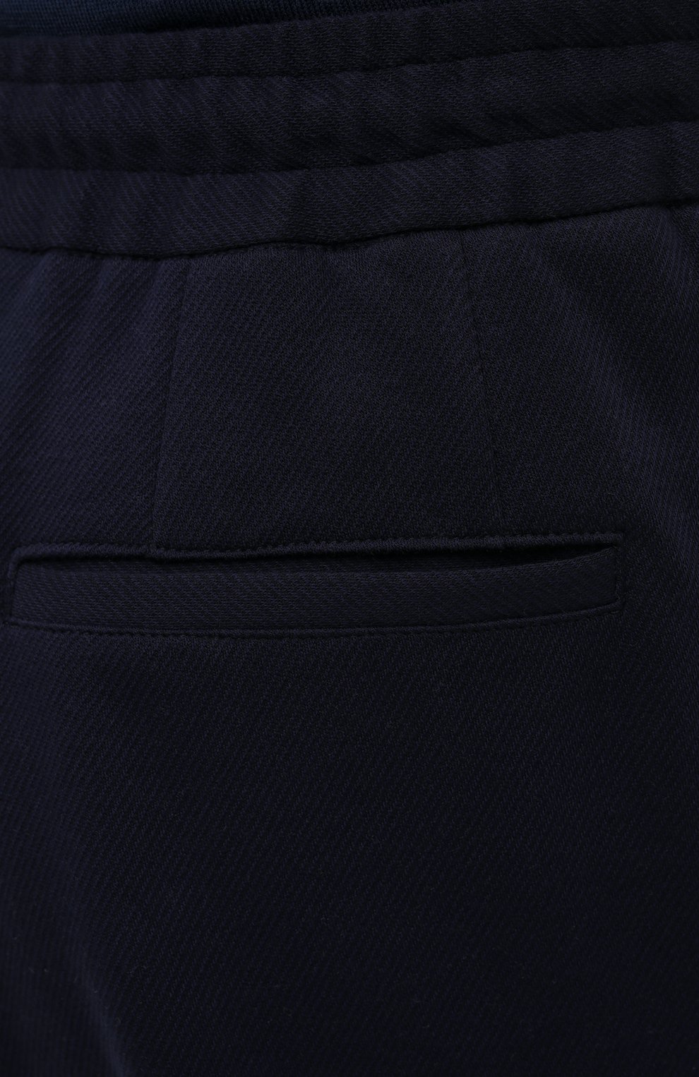 Мужские хлопковые брюки KNT темно-синего цвета, арт. UPS0102J02T31 | Фото 5 (Длина (брюки, джинсы): Стандартные; Случай: Повседневный; Региональные ограничения белый список (Axapta Mercury): RU; Материал внешний: Хлопок; Стили: Кэжуэл)
