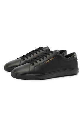 Мужские кожаные кеды andy SAINT LAURENT черного цвета по цене 45750 руб., арт. 630719/0ZSNN | Фото 1 Мужские кожаные кеды andy SAINT LAURENT черного цвета, арт. 630719/0ZSNN | Фото 1