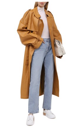 Женские кожаные кеды portofino DOLCE & GABBANA золотого цвета по цене 41000 руб., арт. CK1544/AX615 | Фото 2 Женские кожаные кеды portofino DOLCE & GABBANA золотого цвета, арт. CK1544/AX615 | Фото 2