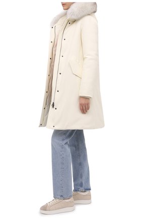 Женские кожаные кеды SANTONI бежевого цвета по цене 44100 руб., арт. WBWI60714BIAPMDYE21 | Фото 2 Женские кожаные кеды SANTONI бежевого цвета, арт. WBWI60714BIAPMDYE21 | Фото 2