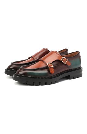 Женские кожаные монки SANTONI коричневого цвета по цене 69950 руб., арт. WUCR59017HL1N0L0U80 | Фото 1 Женские кожаные монки SANTONI коричневого цвета, арт. WUCR59017HL1N0L0U80 | Фото 1
