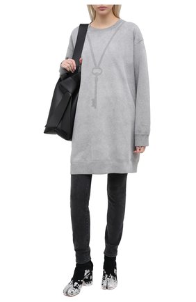 Женская хлопковый свитшот MM6 серого цвета по цене 40900 руб., арт. S52GU0118/S25337 | Фото 2 Женская хлопковый свитшот MM6 серого цвета, арт. S52GU0118/S25337 | Фото 2