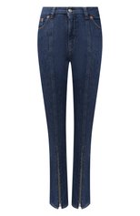 Женские джинсы MM6 синего цвета, арт. S62LB0050/S30460 | Фото 1 (Стили: Ретро; Кросс-КТ: Деним; Длина (брюки, джинсы): Стандартные; Силуэт Ж (брюки и джинсы): Прямые; Материал внешний: Хлопок)