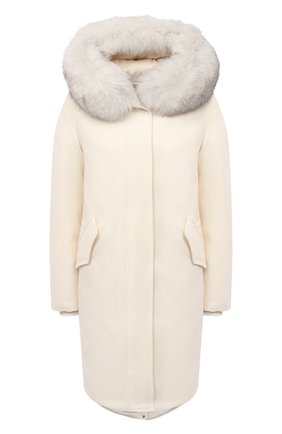 Женская пуховая парка WOOLRICH белого цвета по цене 140500 руб., арт. CFWW0U0281FR/UT1741 | Фото 1 Женская пуховая парка WOOLRICH белого цвета, арт. CFWW0U0281FR/UT1741 | Фото 1