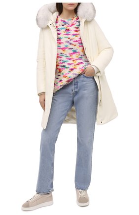 Женская пуховая парка WOOLRICH белого цвета по цене 140500 руб., арт. CFWW0U0281FR/UT1741 | Фото 2 Женская пуховая парка WOOLRICH белого цвета, арт. CFWW0U0281FR/UT1741 | Фото 2
