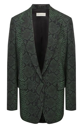 Женский шерстяной жакет DRIES VAN NOTEN зеленого цвета по цене 119000 руб., арт. 202-10431-1080 | Фото 1 Женский шерстяной жакет DRIES VAN NOTEN зеленого цвета, арт. 202-10431-1080 | Фото 1