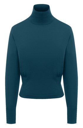 Женская шерстяная водолазка DRIES VAN NOTEN бирюзового цвета по цене 39950 руб., арт. 202-11290-1700 | Фото 1 Женская шерстяная водолазка DRIES VAN NOTEN бирюзового цвета, арт. 202-11290-1700 | Фото 1