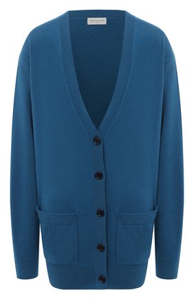 Женский кашемировый кардиган DRIES VAN NOTEN бирюзового цвета по цене 89950 руб., арт. 202-11292-1702 | Фото 1 Женский кашемировый кардиган DRIES VAN NOTEN бирюзового цвета, арт. 202-11292-1702 | Фото 1