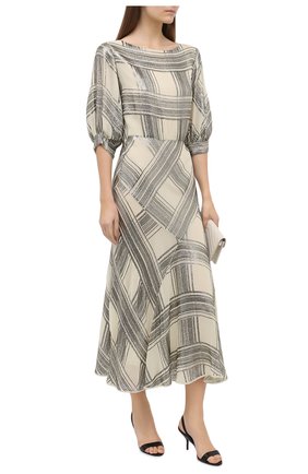 Женское платье из вискозы DRIES VAN NOTEN кремвого цвета по цене 190000 руб., арт. 202-18699-1431 | Фото 2 Женское платье из вискозы DRIES VAN NOTEN кремвого цвета, арт. 202-18699-1431 | Фото 2
