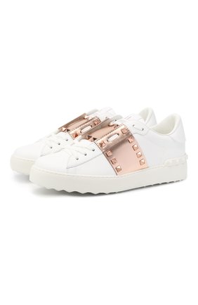 Женские кожаные кеды rockstud VALENTINO бронзового цвета по цене 56750 руб., арт. UW0S0A01/HEL | Фото 1 Женские кожаные кеды rockstud VALENTINO бронзового цвета, арт. UW0S0A01/HEL | Фото 1