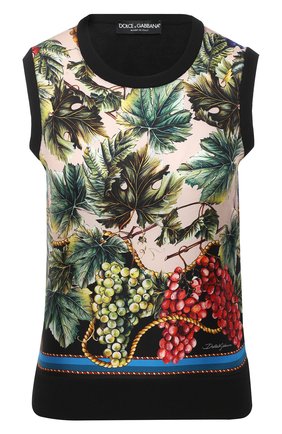 Женский топ из кашемира и шелка DOLCE & GABBANA разноцветного цвета по цене 69950 руб., арт. FX826T/JAM6B | Фото 1 Женский топ из кашемира и шелка DOLCE & GABBANA разноцветного цвета, арт. FX826T/JAM6B | Фото 1