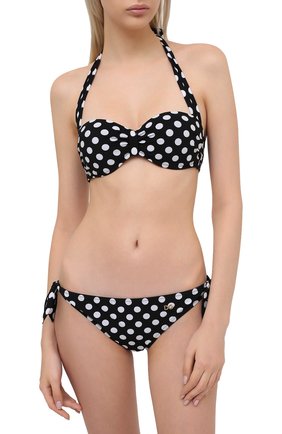 Женский бра с плотной чашкой DOLCE & GABBANA черно-белого цвета по цене 27800 руб., арт. 01A23J/FSGSP | Фото 2 Женский бра с плотной чашкой DOLCE & GABBANA черно-белого цвета, арт. 01A23J/FSGSP | Фото 2