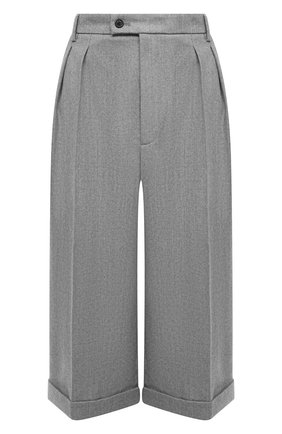Женские шерстяные кюлоты SAINT LAURENT серого цвета по цене 69950 руб., арт. 637572/Y8B57 | Фото 1 Женские шерстяные кюлоты SAINT LAURENT серого цвета, арт. 637572/Y8B57 | Фото 1