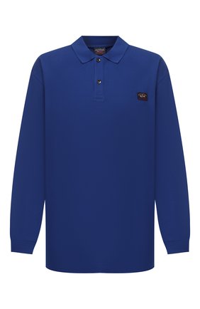 Мужское хлопковое поло PAUL&SHARK синего цвета по цене 21600 руб., арт. C0P1001/C00/3XL-6XL | Фото 1 Мужское хлопковое поло PAUL&SHARK синего цвета, арт. C0P1001/C00/3XL-6XL | Фото 1 (Материал внешний: Хлопок; Рукава: Длинные; Стили: Кэжуэл; Застежка: Пуговицы; Длина (для топов): Удлиненные)
